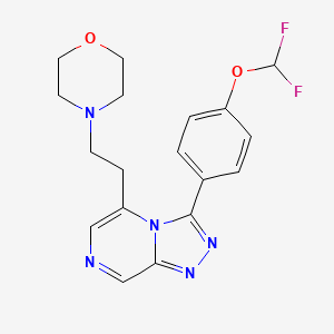 4-[2-[3-[4-(Difluoromethoxy)phenyl]-[1,2,4]triazolo[4,3-a]pyrazin-5-yl]ethyl]morpholine