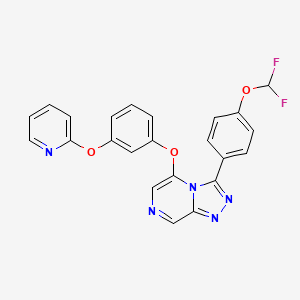 3-[4-(Difluoromethoxy)phenyl]-5-(3-pyridin-2-yloxyphenoxy)-[1,2,4]triazolo[4,3-a]pyrazine