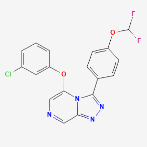 molecular formula C18H11ClF2N4O2 B10797657 5-(3-Chlorophenoxy)-3-[4-(difluoromethoxy)phenyl]-[1,2,4]triazolo[4,3-a]pyrazine 