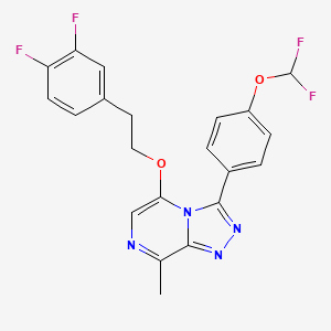 3-[4-(Difluoromethoxy)phenyl]-5-[2-(3,4-difluorophenyl)ethoxy]-8-methyl-[1,2,4]triazolo[4,3-a]pyrazine