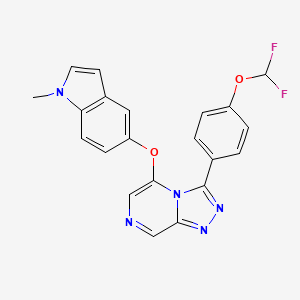 3-[4-(Difluoromethoxy)phenyl]-5-(1-methylindol-5-yl)oxy-[1,2,4]triazolo[4,3-a]pyrazine