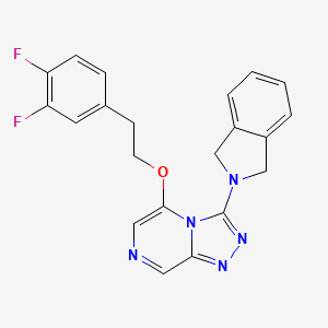 5-[2-(3,4-Difluorophenyl)ethoxy]-3-(1,3-dihydroisoindol-2-yl)-[1,2,4]triazolo[4,3-a]pyrazine