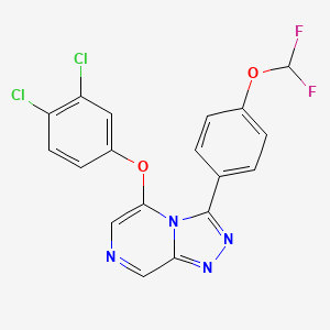 5-(3,4-Dichlorophenoxy)-3-[4-(difluoromethoxy)phenyl]-[1,2,4]triazolo[4,3-a]pyrazine