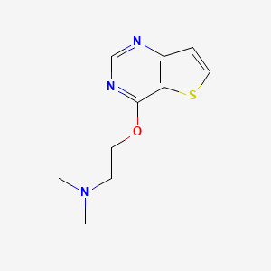 molecular formula C10H13N3OS B10797724 N,N-dimethyl-2-thieno[3,2-d]pyrimidin-4-yloxyethanamine 