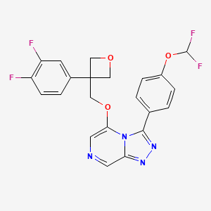 3-[4-(Difluoromethoxy)phenyl]-5-[[3-(3,4-difluorophenyl)oxetan-3-yl]methoxy]-[1,2,4]triazolo[4,3-a]pyrazine