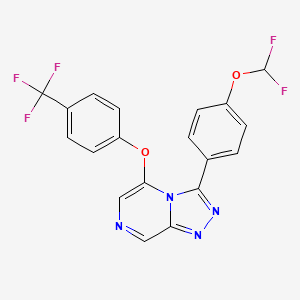 3-[4-(Difluoromethoxy)phenyl]-5-[4-(trifluoromethyl)phenoxy]-[1,2,4]triazolo[4,3-a]pyrazine