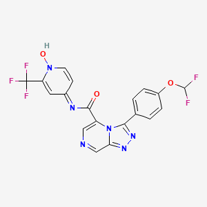 3-[4-(difluoromethoxy)phenyl]-N-[1-hydroxy-2-(trifluoromethyl)pyridin-4-ylidene]-[1,2,4]triazolo[4,3-a]pyrazine-5-carboxamide