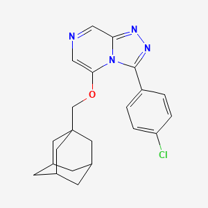 molecular formula C22H23ClN4O B10797854 5-(1-Adamantylmethoxy)-3-(4-chlorophenyl)-[1,2,4]triazolo[4,3-a]pyrazine 