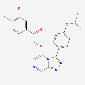 2-[[3-[4-(Difluoromethoxy)phenyl]-[1,2,4]triazolo[4,3-a]pyrazin-5-yl]oxy]-1-(3,4-difluorophenyl)ethanone