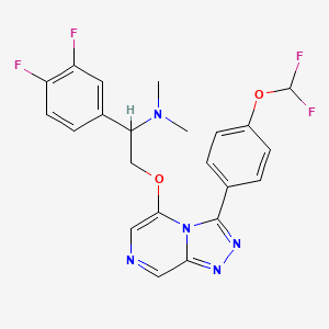 2-[[3-[4-(difluoromethoxy)phenyl]-[1,2,4]triazolo[4,3-a]pyrazin-5-yl]oxy]-1-(3,4-difluorophenyl)-N,N-dimethylethanamine