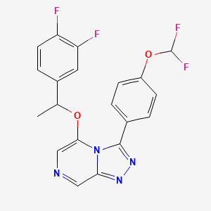 3-[4-(Difluoromethoxy)phenyl]-5-[1-(3,4-difluorophenyl)ethoxy]-[1,2,4]triazolo[4,3-a]pyrazine