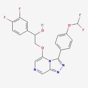 2-[[3-[4-(Difluoromethoxy)phenyl]-[1,2,4]triazolo[4,3-a]pyrazin-5-yl]oxy]-1-(3,4-difluorophenyl)ethanol