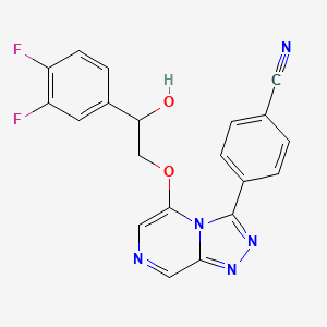 4-[5-[2-(3,4-Difluorophenyl)-2-hydroxyethoxy]-[1,2,4]triazolo[4,3-a]pyrazin-3-yl]benzonitrile