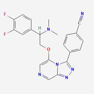 4-[5-[2-(3,4-Difluorophenyl)-2-(dimethylamino)ethoxy]-[1,2,4]triazolo[4,3-a]pyrazin-3-yl]benzonitrile