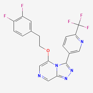 5-[2-(3,4-Difluorophenyl)ethoxy]-3-[6-(trifluoromethyl)pyridin-3-yl]-[1,2,4]triazolo[4,3-a]pyrazine