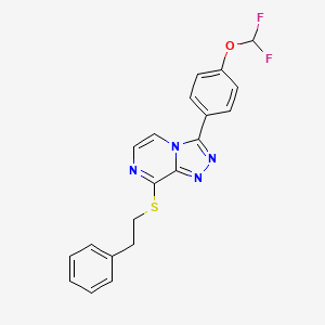 3-[4-(Difluoromethoxy)phenyl]-8-(2-phenylethylsulfanyl)-[1,2,4]triazolo[4,3-a]pyrazine