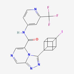 3-(4-iodocuban-1-yl)-N-[2-(trifluoromethyl)pyridin-4-yl]-[1,2,4]triazolo[4,3-a]pyrazine-5-carboxamide