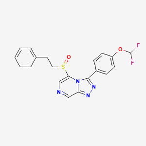 3-[4-(Difluoromethoxy)phenyl]-5-(2-phenylethylsulfinyl)-[1,2,4]triazolo[4,3-a]pyrazine