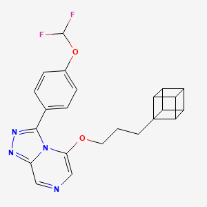 5-(3-Cuban-1-ylpropoxy)-3-[4-(difluoromethoxy)phenyl]-[1,2,4]triazolo[4,3-a]pyrazine