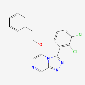 molecular formula C19H14Cl2N4O B10797996 3-(2,3-Dichlorophenyl)-5-(2-phenylethoxy)-[1,2,4]triazolo[4,3-a]pyrazine 