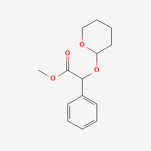 molecular formula C14H18O4 B10798001 Methyl phenyl(tetrahydro-2h-pyran-2-yl-oxy)acetate 