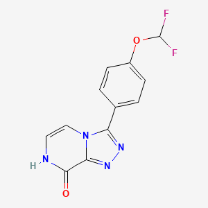 molecular formula C12H8F2N4O2 B10798022 3-[4-(difluoromethoxy)phenyl]-7H-[1,2,4]triazolo[4,3-a]pyrazin-8-one 