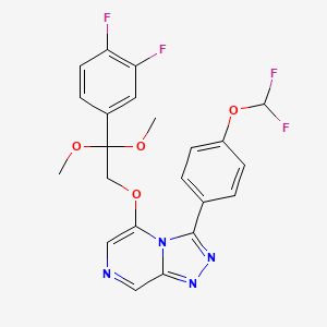 3-[4-(Difluoromethoxy)phenyl]-5-[2-(3,4-difluorophenyl)-2,2-dimethoxyethoxy]-[1,2,4]triazolo[4,3-a]pyrazine