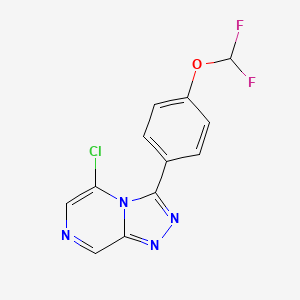 molecular formula C12H7ClF2N4O B10798051 5-Chloro-3-[4-(difluoromethoxy)phenyl]-[1,2,4]triazolo[4,3-a]pyrazine 