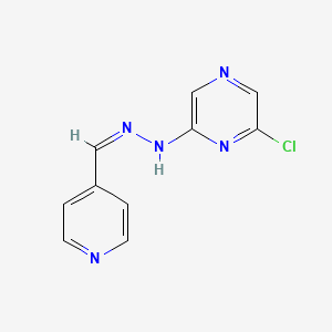 molecular formula C10H8ClN5 B10798070 6-chloro-N-[(Z)-pyridin-4-ylmethylideneamino]pyrazin-2-amine 