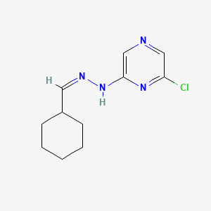 molecular formula C11H15ClN4 B10798078 6-chloro-N-[(Z)-cyclohexylmethylideneamino]pyrazin-2-amine 