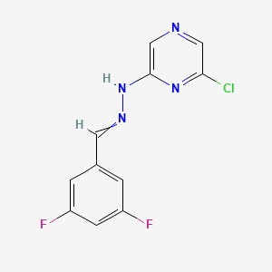 molecular formula C11H7ClF2N4 B10798079 6-chloro-N-[(3,5-difluorophenyl)methylideneamino]pyrazin-2-amine 