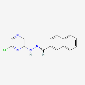 molecular formula C15H11ClN4 B10798080 6-chloro-N-(naphthalen-2-ylmethylideneamino)pyrazin-2-amine 