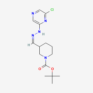 molecular formula C15H22ClN5O2 B10798082 tert-butyl 3-[(Z)-[(6-chloropyrazin-2-yl)hydrazinylidene]methyl]piperidine-1-carboxylate 