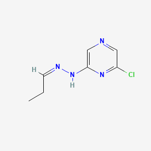 molecular formula C7H9ClN4 B10798088 6-chloro-N-[(Z)-propylideneamino]pyrazin-2-amine 