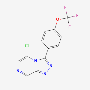 molecular formula C12H6ClF3N4O B10798096 5-Chloro-3-[4-(trifluoromethoxy)phenyl]-[1,2,4]triazolo[4,3-a]pyrazine 