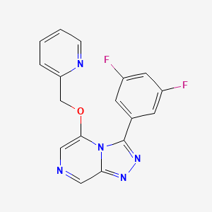 molecular formula C17H11F2N5O B10798106 3-(3,5-Difluorophenyl)-5-(pyridin-2-ylmethoxy)-[1,2,4]triazolo[4,3-a]pyrazine 