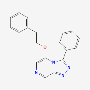 molecular formula C19H16N4O B10798110 3-Phenyl-5-(2-phenylethoxy)-[1,2,4]triazolo[4,3-a]pyrazine 