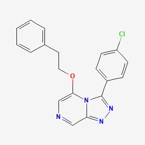 molecular formula C19H15ClN4O B10798113 3-(4-Chlorophenyl)-5-(2-phenylethoxy)-[1,2,4]triazolo[4,3-a]pyrazine 