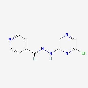 molecular formula C10H8ClN5 B10798123 6-chloro-N-(pyridin-4-ylmethylideneamino)pyrazin-2-amine 