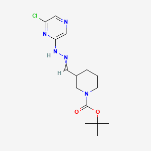 molecular formula C15H22ClN5O2 B10798146 Tert-butyl 3-[[(6-chloropyrazin-2-yl)hydrazinylidene]methyl]piperidine-1-carboxylate 