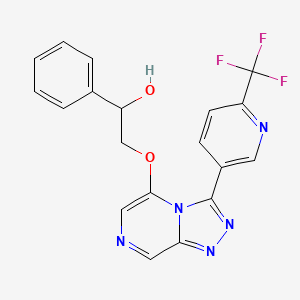 1-Phenyl-2-[[3-[6-(trifluoromethyl)pyridin-3-yl]-[1,2,4]triazolo[4,3-a]pyrazin-5-yl]oxy]ethanol