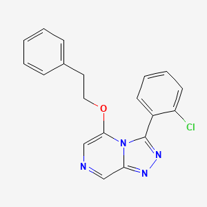 molecular formula C19H15ClN4O B10798157 3-(2-Chlorophenyl)-5-(2-phenylethoxy)-[1,2,4]triazolo[4,3-a]pyrazine 