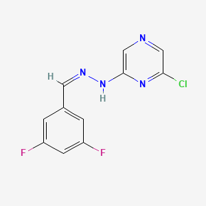 6-chloro-N-[(Z)-(3,5-difluorophenyl)methylideneamino]pyrazin-2-amine