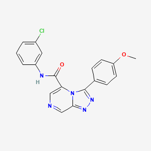 molecular formula C19H14ClN5O2 B10798181 N-(3-chlorophenyl)-3-(4-methoxyphenyl)-[1,2,4]triazolo[4,3-a]pyrazine-5-carboxamide 