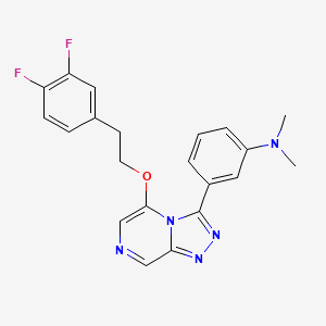 3-[5-[2-(3,4-difluorophenyl)ethoxy]-[1,2,4]triazolo[4,3-a]pyrazin-3-yl]-N,N-dimethylaniline