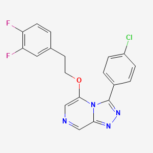 molecular formula C19H13ClF2N4O B10798184 3-(4-Chlorophenyl)-5-[2-(3,4-difluorophenyl)ethoxy]-[1,2,4]triazolo[4,3-a]pyrazine 