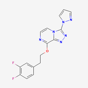 8-[2-(3,4-Difluorophenyl)ethoxy]-3-pyrazol-1-yl-[1,2,4]triazolo[4,3-a]pyrazine