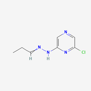 molecular formula C7H9ClN4 B10798195 6-chloro-N-(propylideneamino)pyrazin-2-amine 