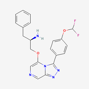 (2R)-1-[[3-[4-(difluoromethoxy)phenyl]-[1,2,4]triazolo[4,3-a]pyrazin-5-yl]oxy]-3-phenylpropan-2-amine