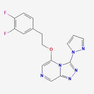 5-[2-(3,4-Difluorophenyl)ethoxy]-3-pyrazol-1-yl-[1,2,4]triazolo[4,3-a]pyrazine